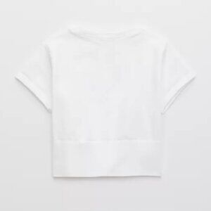 OFFLINE By Aerie Sidewalk Seamless Cropped T-Shirt in White